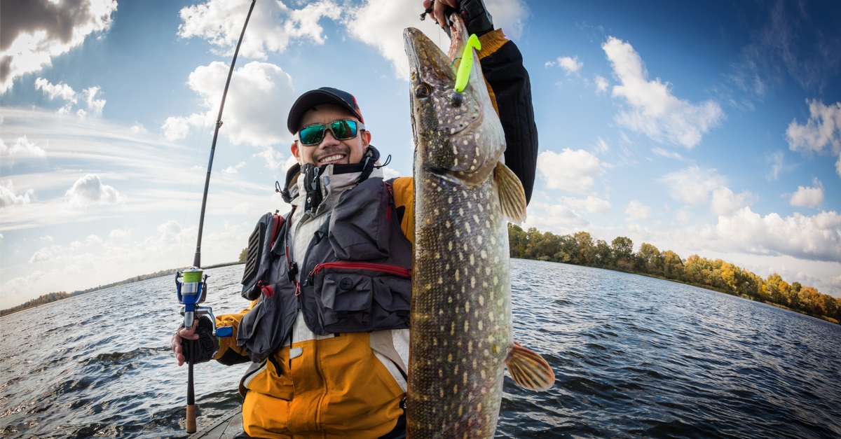fisherman and trophy Pike